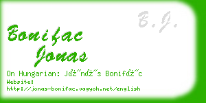 bonifac jonas business card